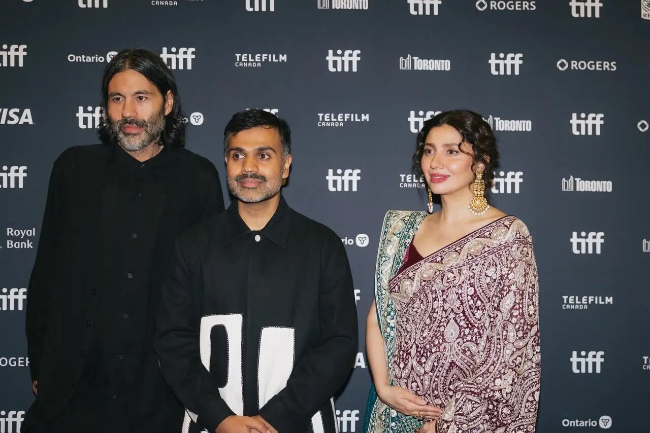 Mahira Khan with Bassam Tariq on the TIFF red carpet